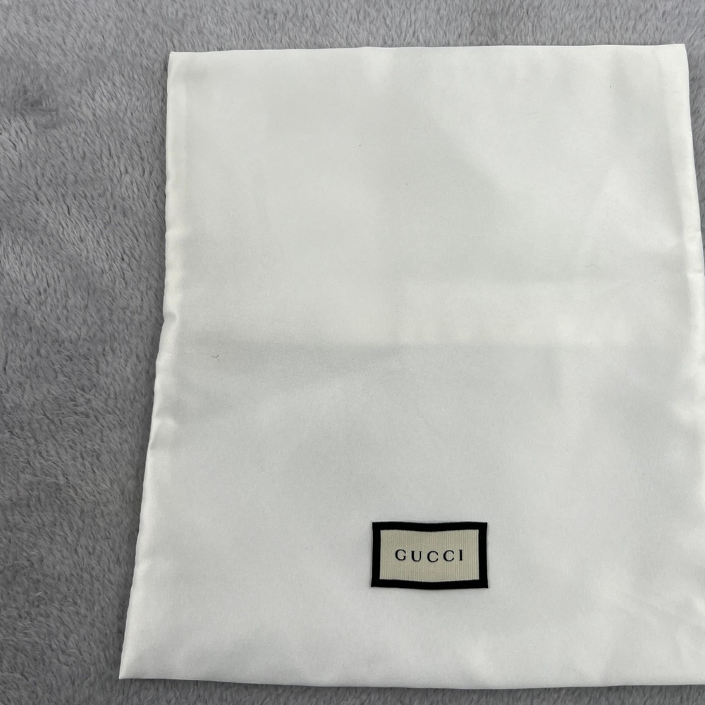 Gucci Dust Bag White Satin Logo Purse Handbag Wallet Storage Sleeper Cover 8.5x9